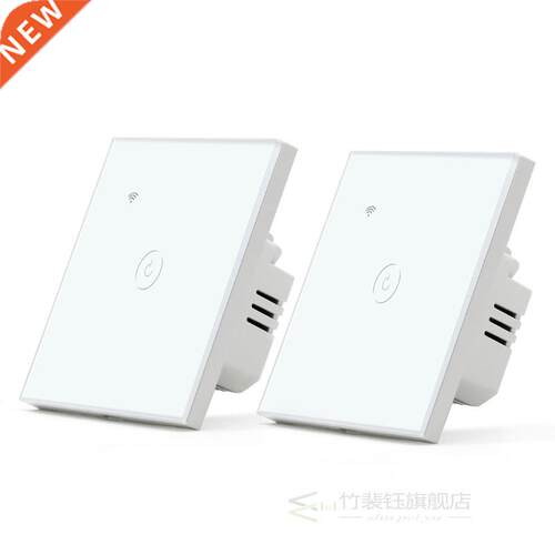 2Packs Wifi Touch Switch 1Gang 1/2/3 way Smart Wall Light Sw
