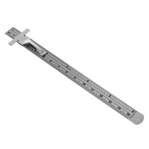 6 Stainless Steel Pocket Rule Handy Ruler with inch 1/2 mm/
