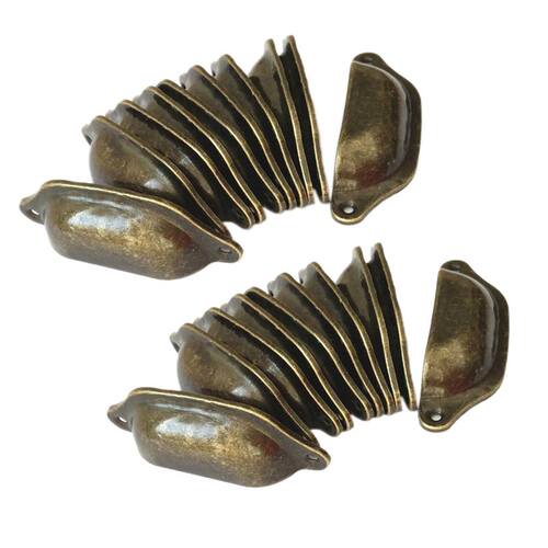 20Pcs Vintage Drawer Door Cabinet Iron Shell Cup Handle Cupb