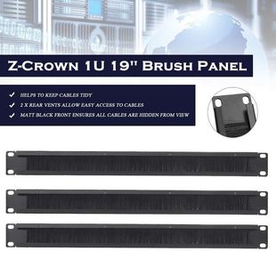 Brush Panel Cable Management Bar Slot for Rack Mount Network