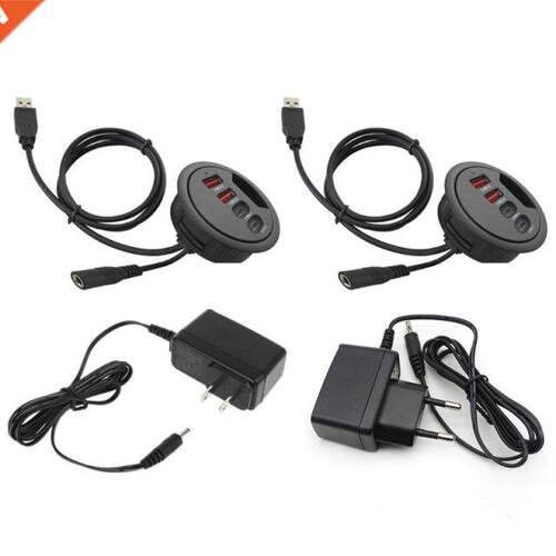 Mounting In-Desk 4 Ports USB 3.0+Type C Hub Adapter Multi Sp