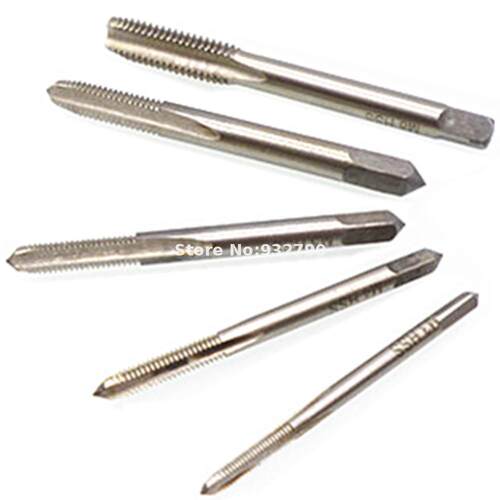 5pcs Hss Machine Screw Thread Metric Plug Tap 3mm 4mm 5mm 6m