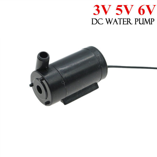 Black Micro Submersible Pump DC Motor 3v 4.5v 5V 6V Small W