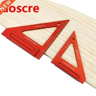 4/6 Inch Triangle Ruler Aluminum Alloy Woodworking Square Ru