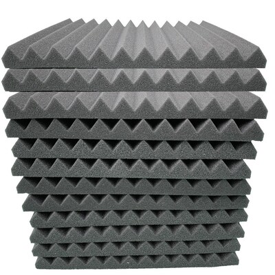 2020 New 12Pcs Acoustic Foam Panel Sound Stop Absorption Spo