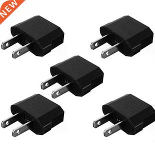 5PCS Travel Charger Adapter Plug European Euro to US USA bla