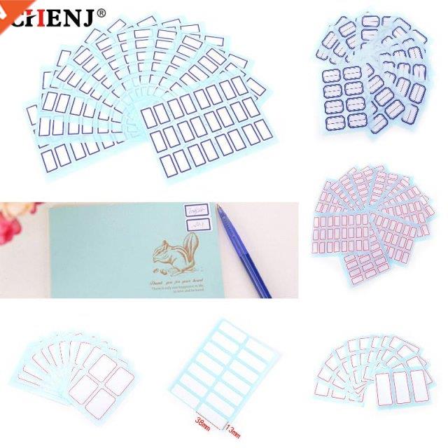 12 Sheets Self-adhesive Labels Blank Name Sticker Thermal La