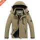 Plus Men Velvet Windbreaker Thicke Winter Waterproof Jacket