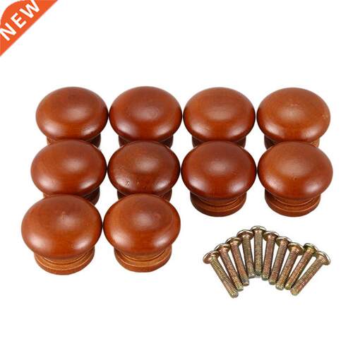 10Pcs/Lot Wood Knobs Wooden Cabinet Drawer Handles Wardrobe