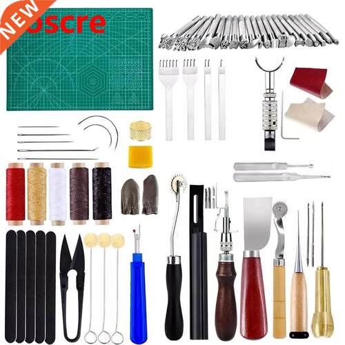 60PCS Complete Practical Leather Craft Tools Set For For Boo