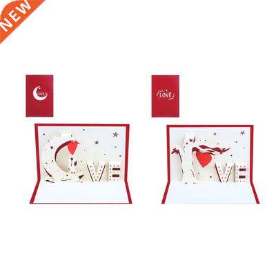 D Pop Up Cards Moon Love Valentines Day Card Anniversary Bi
