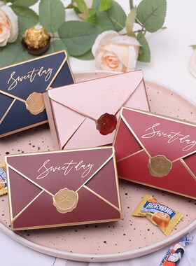 1pc Simple Creative Bronzing Packaging Box Envelope Shape We