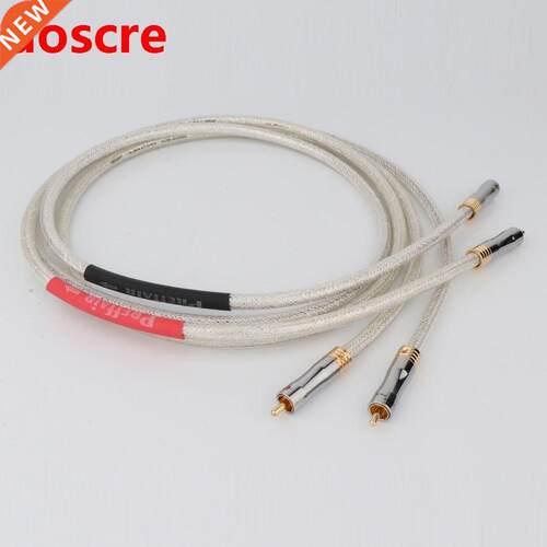 Preffair RCA Cable Pair Hifi 7N OFC RCA Cable Sliver Plated