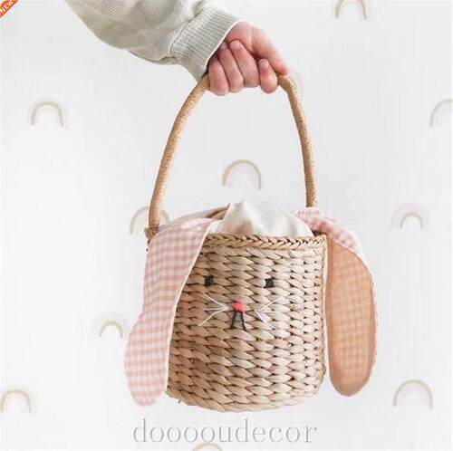 Children's adults rattan Bucket beach straw bag women sh