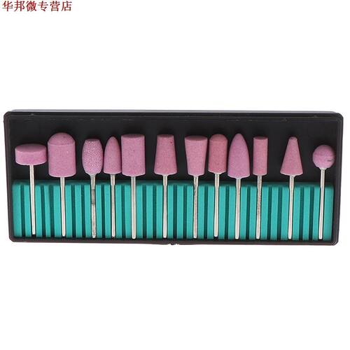 12 pièces Qutz gommage pierre Nail t foret ensemble B