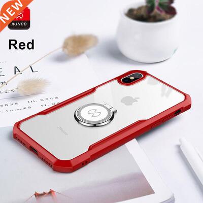 iPhone XR X XS Max Transparent Cover Magnetic car holder 360