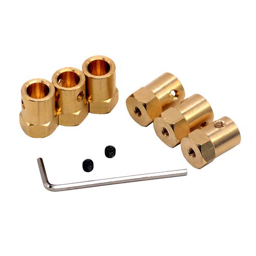 Hexagonal Brass Coupling length 18mm Hex Connector Robot Acc