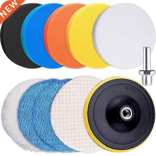 11 Pieces Polishing Pad 6 Inch Car Polishing Pad Kit Foam Po