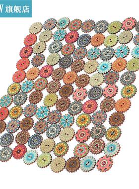 buttons for clothing button Wooden Buttons 20mm/0.8in Flowe