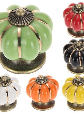 Vintage Ceramic Pumpkin Shape Pull Handle Cabinet Door Lovel