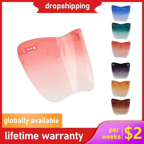 Oversized Lens Glasses Transparent Protective Mask Face