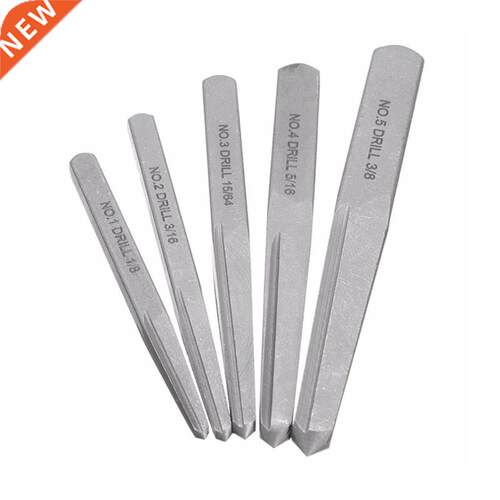 5 Pieces Fluted Screw Extractor Set for Broken Bolt Thread R
