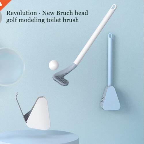 New Golf Toilet Brush Soft Rubber Long Handle No Dead Angle