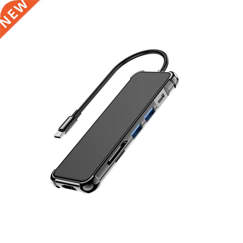 6 In 1 USB C Hub Multiport Adapter Portable Space Aluminum D