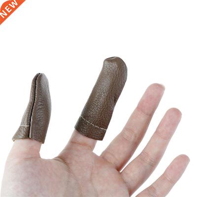 1 Pair  Thumb Index Thimble Finger Protector Leather Need