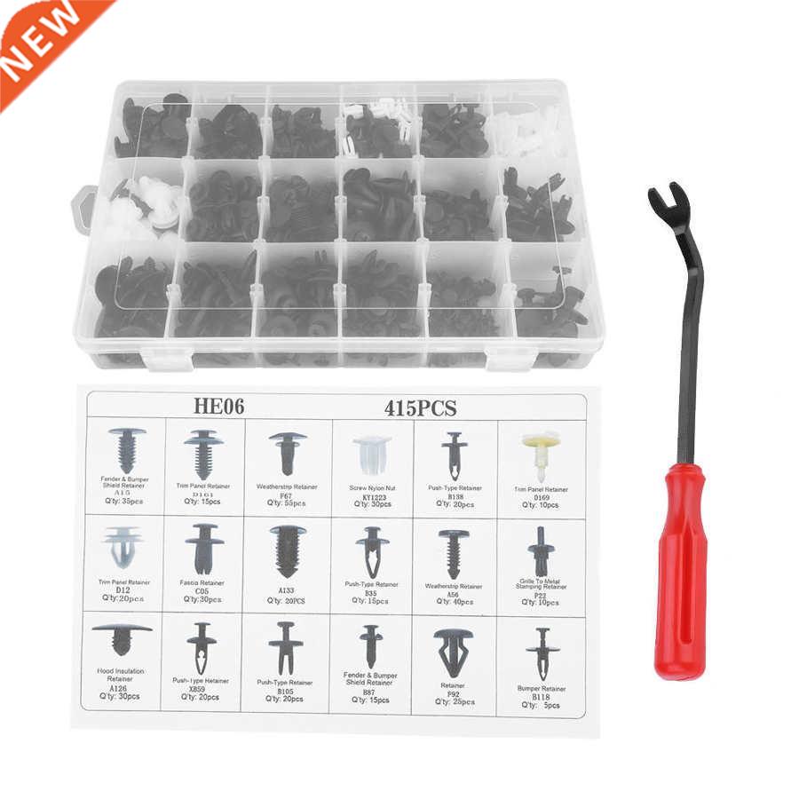 415Pcs 18 Sizes Assorted Clip Trim Car Push Pin Rivet Bumper