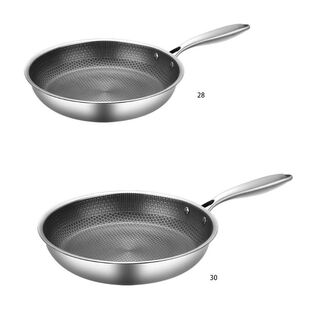 Stainless Steel Material Frying Pan Non-stick Pot Cookware 2