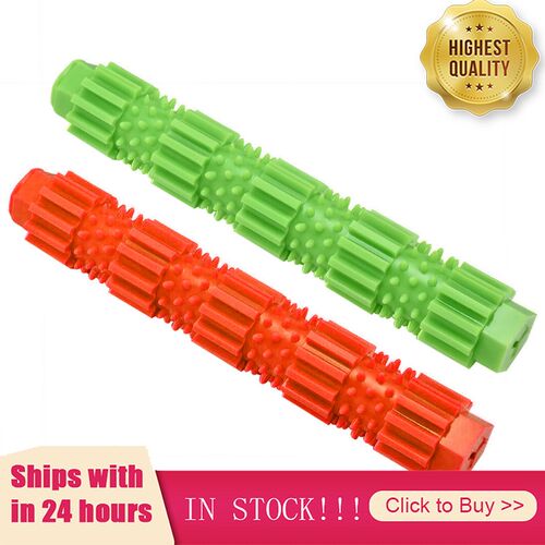 Dog Toothbrush Durable Dog Chew Toy Stick Soft Rubber Tooth