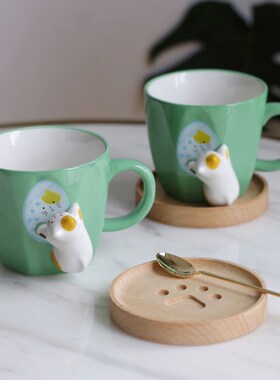 Wooden Cat'S Claw Meat Ball Coaster Creative Round Wooden Co