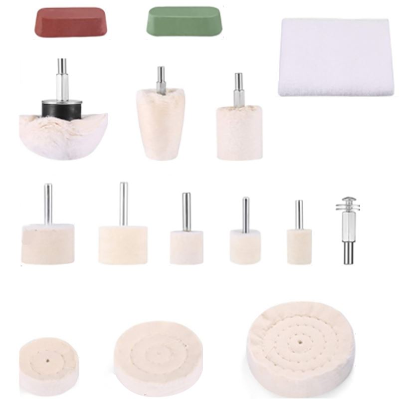 15Pcs Buffing Pad Polishing Wheel Kit ,With Compound Polishi