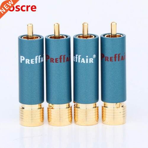 Preffair R1722 4pcs/lot Gold-plated HIFI RCA Plug Hi-end RCA