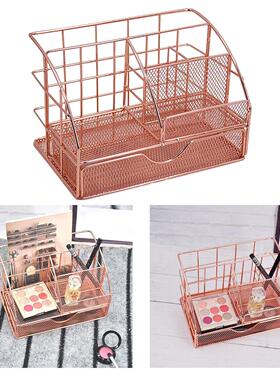 Multi-function Wrought Iron Pen Pencil Holder Office Desk St