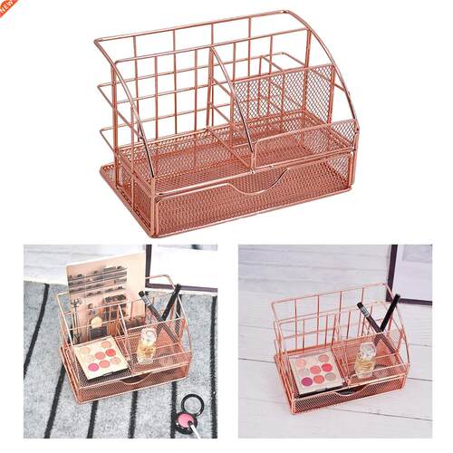 Multi-function Wrought Iron Pen Pencil Holder Office Desk St