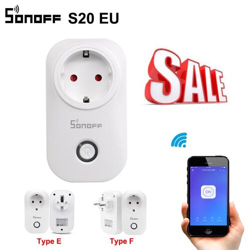 Hot Sale SONOFF S20 EU Wifi Smart Socket Power Switch EU E/F