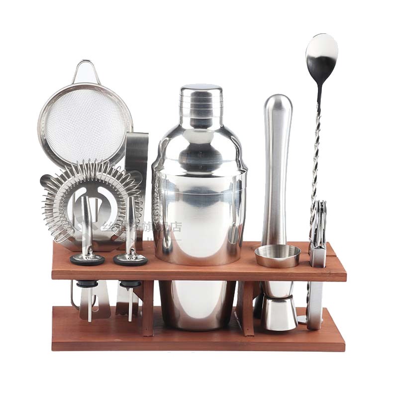 11-Piece Cocktail Shaker Bar Set Stainless Steel Bartender K