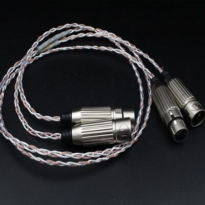 Pair 5N Copper Silver Plated Audio XLR Balance Cable Alloy X