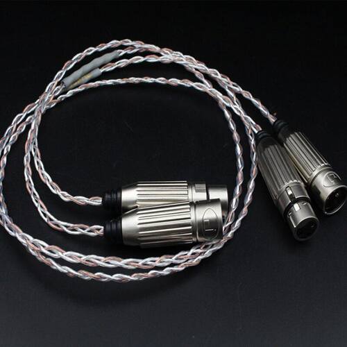 Pair 5N Copper Silver Plated Audio XLR Balance Cable Alloy X