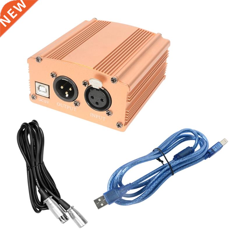 K1KF Portable 48V USB Phantom Power USB Cable XLR Microphone