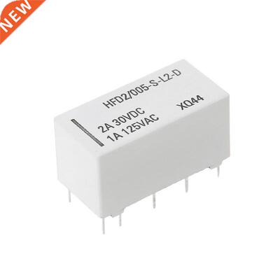 5V Coil Bistable Latching Relay DPDT 2A 30VDC 1A 125VAC HFD2