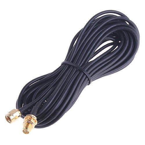 Black 6 Meters Long Antenna RP-SMA Extension Cable WiFi Wi-F