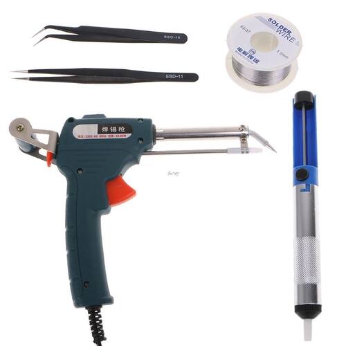 220V 60W Tin Soldering Iron Kit Automatic Send Tin Gun Elect