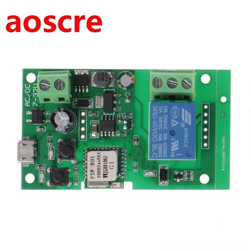 DC 5V-32V Jog Self-lock Smart WiFi Wireless Switch Relay Mod