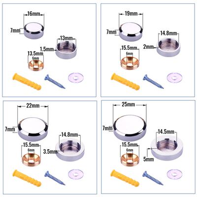 4PCS Billboard Decoration Nails Glass Fasteners Mirror Fixi