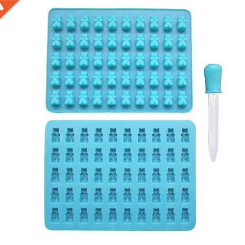 1PC 4 Colors 50 Holes Cavities Gummy Bears Soft Chocolate Si