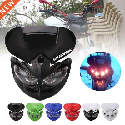 SPEEDPARK Universal 12V 18W Motorcycle Headlight Fairing Hea