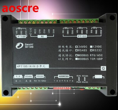 4 channel PT100 temperature acquisition module Thermal resis